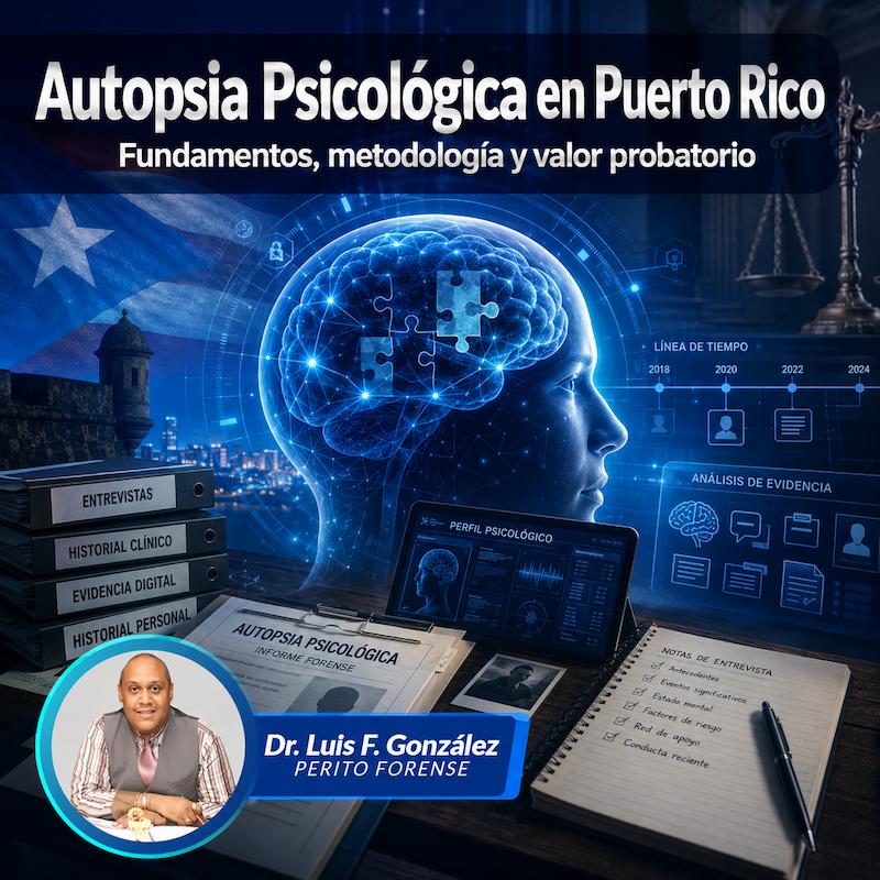 Luis F Gonzalez Colón y la autopsia psicológica en Puerto Rico aplicada al análisis forense y evidencia digital